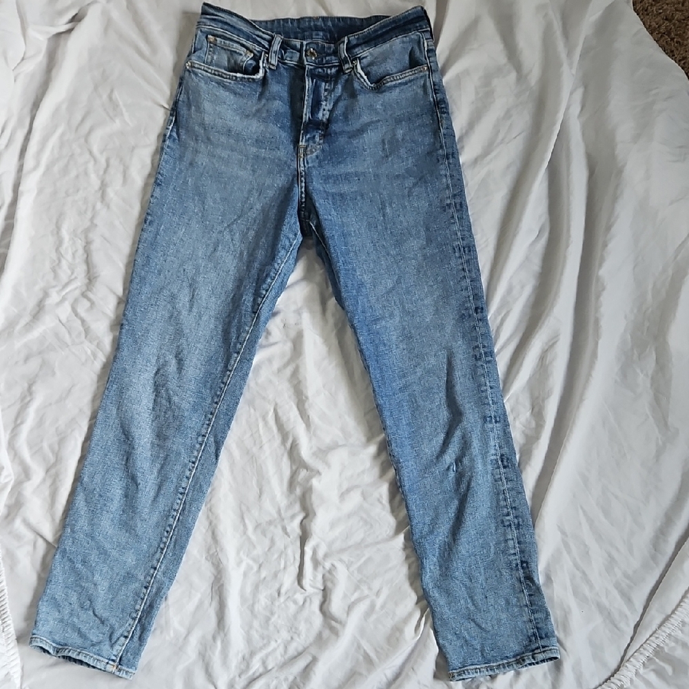Stylish Blue Straight Leg Jeans